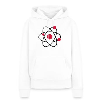Atome - Sweat à capuche Premium bio Femme - blanc - Devant - Julia (174cm)