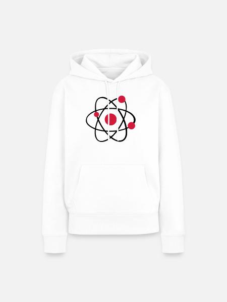 Atom - Frauen Premium Bio Hoodie - Weiß
