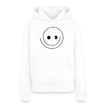 Smiley - Frauen Premium Bio Hoodie - Weiß - Vorne - Julia (174cm)