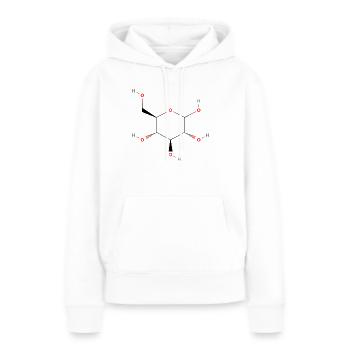 GlukoseMolekül - Farbige Strukturformel - Frauen Premium Bio Hoodie - Weiß - Vorne - Julia (174cm)