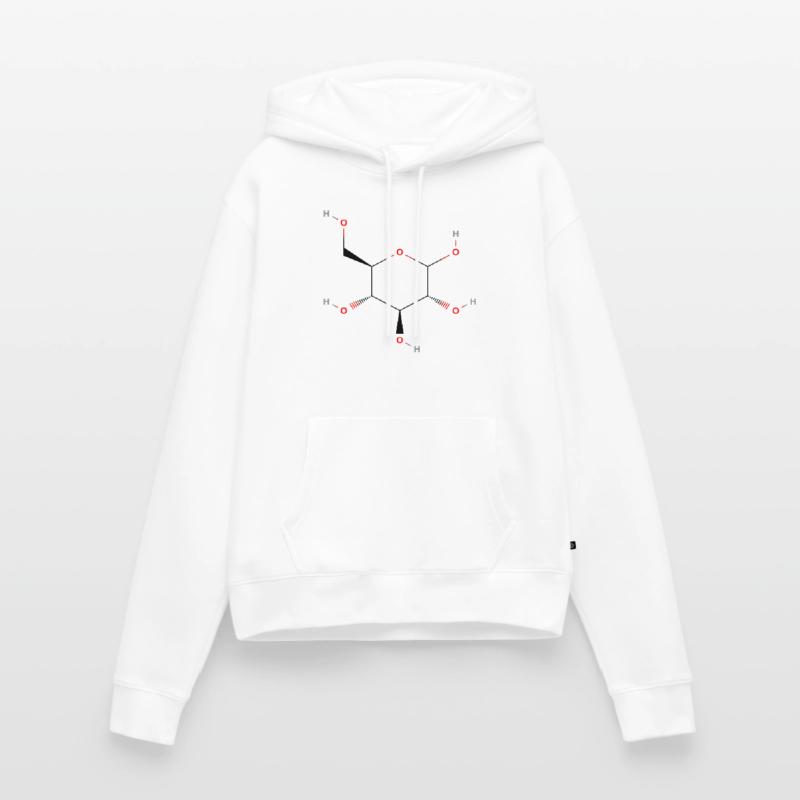 Molécule de glucose - Formule structurale colorée Sweat à capuche Premium bio Femme