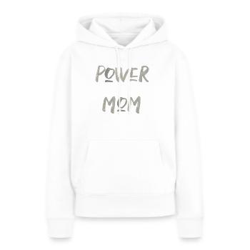 pouvoir maman maman mère enfants parents police - Sweat à capuche Premium bio Femme - blanc - Devant - Julia (174cm)