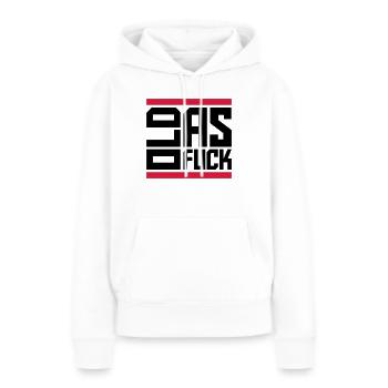 old AF Text Logo - Frauen Premium Bio Hoodie - Weiß - Vorne - Julia (174cm)