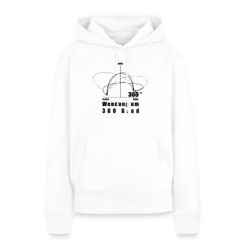 360 DEGRÉS - Sweat à capuche Premium bio Femme - blanc - Devant - Julia (174cm)