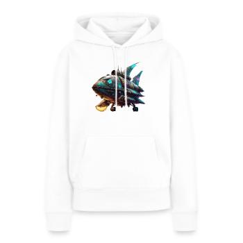 Spaceship - Frauen Premium Bio Hoodie - Weiß - Vorne - Julia (174cm)