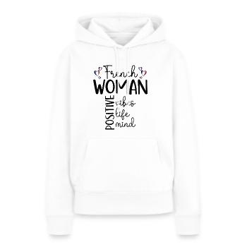 Positive Girl French Woman - Women’s Premium Organic Hoodie - white - Front - Julia (174cm)