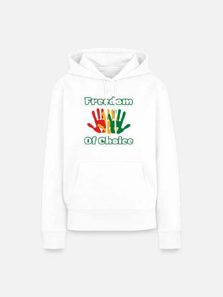 Freiheit - Frauen Premium Bio Hoodie - Weiß