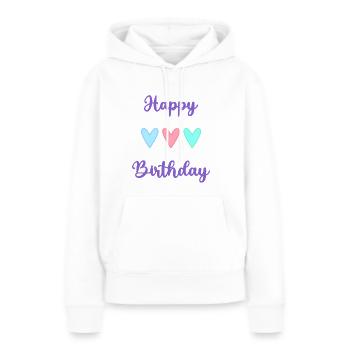 ALLES GUTE ZUM GEBURTSTAG!. ALLES GUTE ZUM GEBURTSTAG!. JAHRESTAG. - Frauen Premium Bio Hoodie - Weiß - Vorne - Julia (174cm)