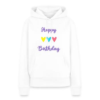 ALLES GUTE ZUM GEBURTSTAG!. ALLES GUTE ZUM GEBURTSTAG!. JAHRESTAG. - Frauen Premium Bio Hoodie - Weiß - Vorne - Julia (174cm)