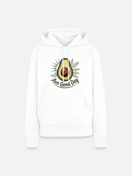 Avo Good Day - Frauen Premium Bio Hoodie - Weiß
