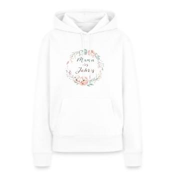 Mama des Jahres - Frauen Premium Bio Hoodie - Weiß - Vorne - Julia (174cm)