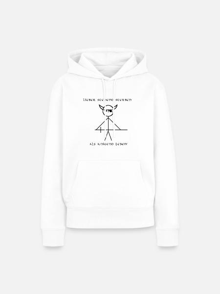 stehend - Frauen Premium Bio Hoodie - Weiß