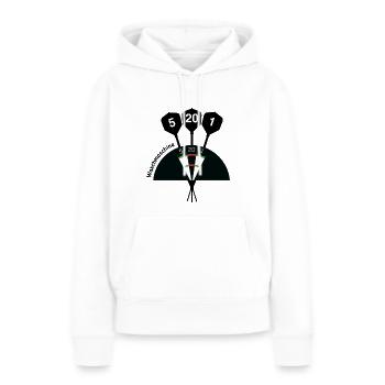 Machine à laver - Fléchettes - Fléchettes - Sweat à capuche Premium bio Femme - blanc - Devant - Julia (174cm)