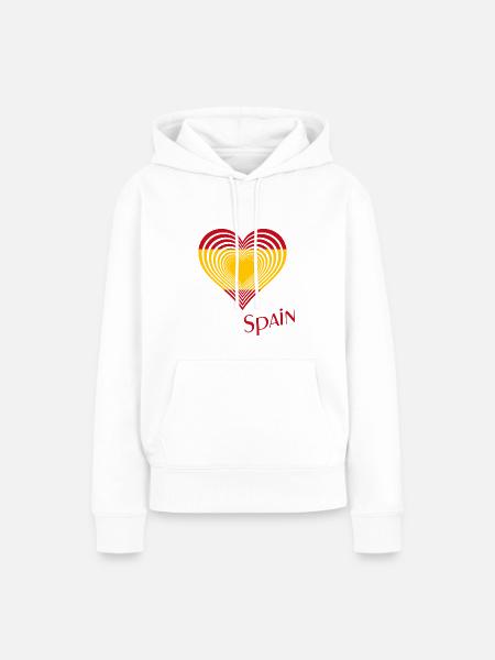 Spanien Spain - Frauen Premium Bio Hoodie - Weiß