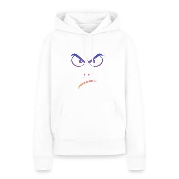 angry shirt, grimmiger Blick, angry eyes - Frauen Premium Bio Hoodie - Weiß - Vorne - Julia (174cm)