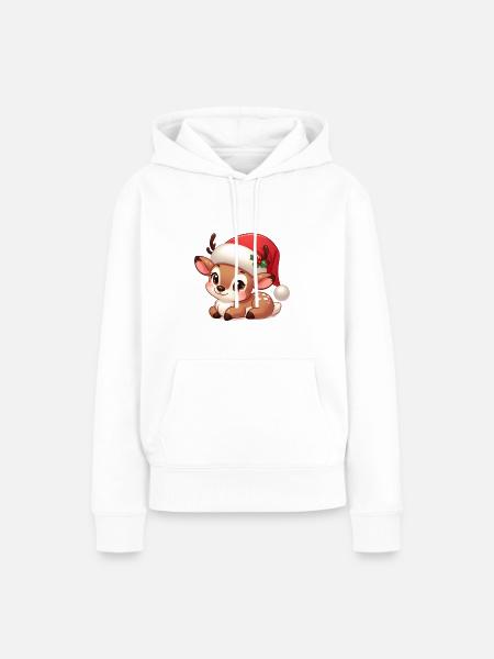 Rudolf 12 - Frauen Premium Bio Hoodie - Weiß
