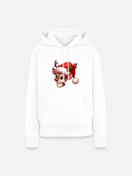 Rudolf 9 - Frauen Premium Bio Hoodie - Weiß