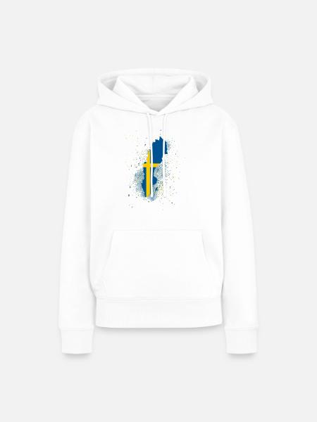 Schweden Abstract - Frauen Premium Bio Hoodie - Weiß