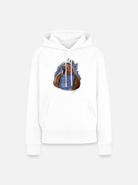 walross - Frauen Premium Bio Hoodie - Weiß