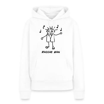 Reggae dance music - Sweat à capuche Premium bio Femme - blanc - Devant - Julia (174cm)