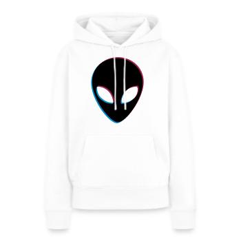 Effet 3D extraterrestre - Sweat à capuche Premium bio Femme - blanc - Devant - Julia (174cm)
