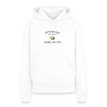 Optimismus | Sumsi mit Po - Frauen Premium Bio Hoodie - Weiß - Vorne - Julia (174cm)