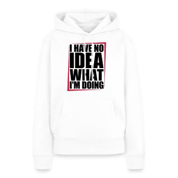 Aucune idée - Sweat à capuche Premium bio Femme - blanc - Devant - Julia (174cm)