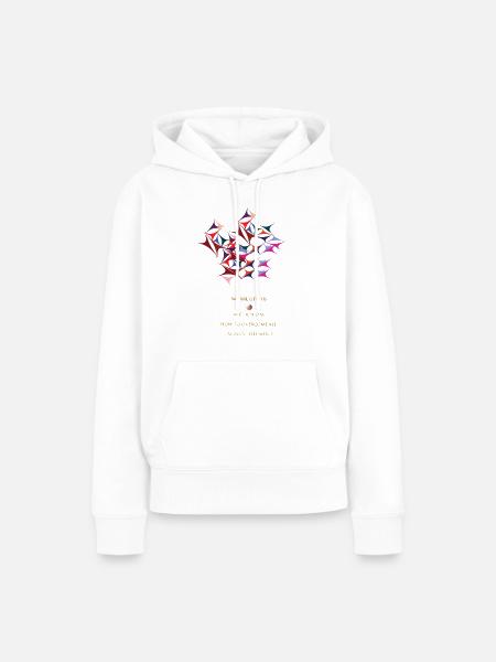 Genie - Frauen Premium Bio Hoodie - Weiß