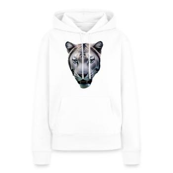 versprechen - Frauen Premium Bio Hoodie - Weiß - Vorne - Julia (174cm)