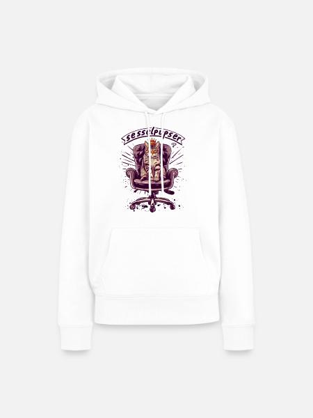 König der Sesselpupser - Frauen Premium Bio Hoodie - Weiß