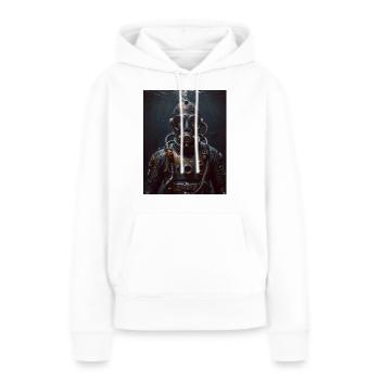 Plongeur Dystopique - Sweat à capuche Premium bio Femme - blanc - Devant - Julia (174cm)