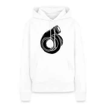 Turbo - Frauen Premium Bio Hoodie - Weiß - Vorne - Julia (174cm)