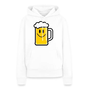 Beer face - Women’s Premium Organic Hoodie - white - Front - Julia (174cm)