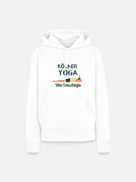 kölner yoga,yoga,köln,düsserdorfer - Frauen Premium Bio Hoodie - Weiß