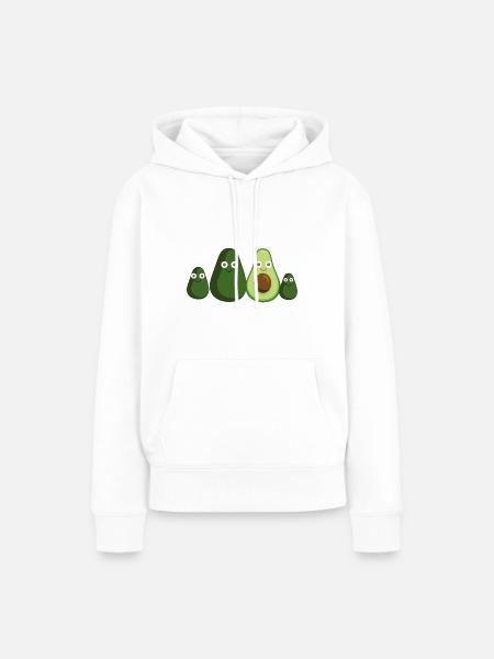 avocado,familie,avocados - Frauen Premium Bio Hoodie - Weiß