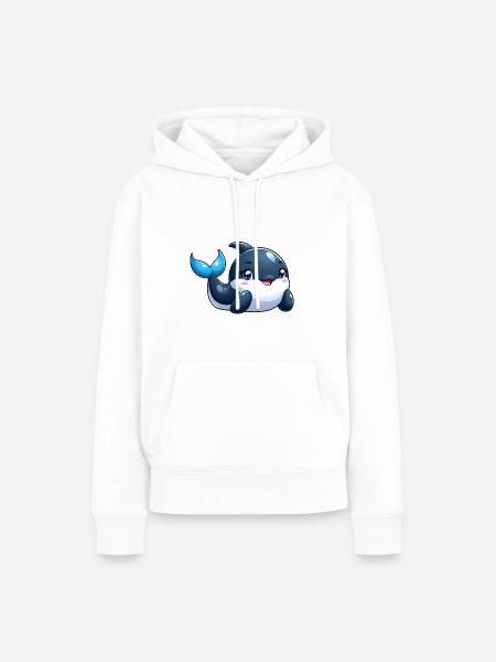 Orca 2 - Frauen Premium Bio Hoodie - Weiß