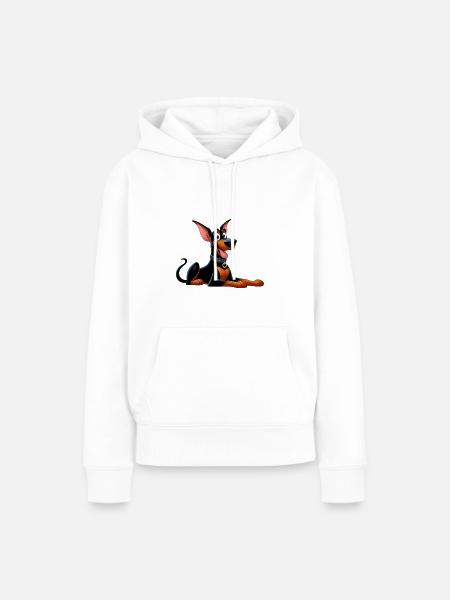 Dobermann - Frauen Premium Bio Hoodie - Weiß