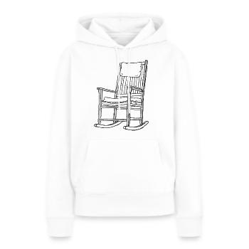Chill Stuhl - Frauen Premium Bio Hoodie - Weiß - Vorne - Julia (174cm)