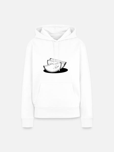 Melone - Frauen Premium Bio Hoodie - Weiß