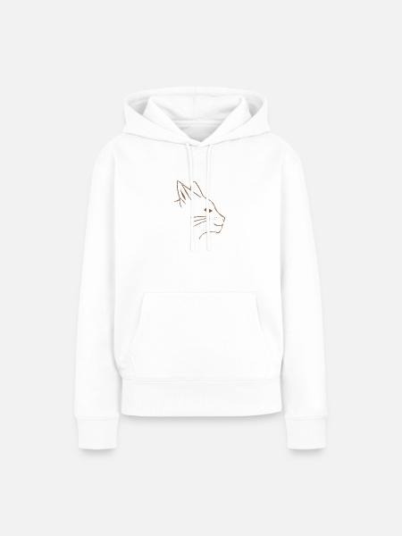 Katzenfreunde Katze - Frauen Premium Bio Hoodie - Weiß