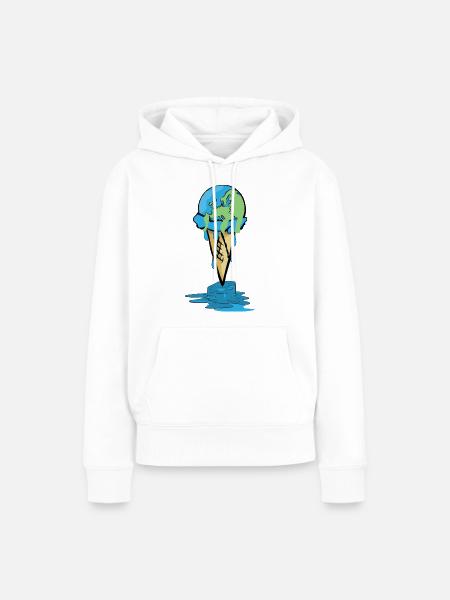 Klimawandel - Frauen Premium Bio Hoodie - Weiß