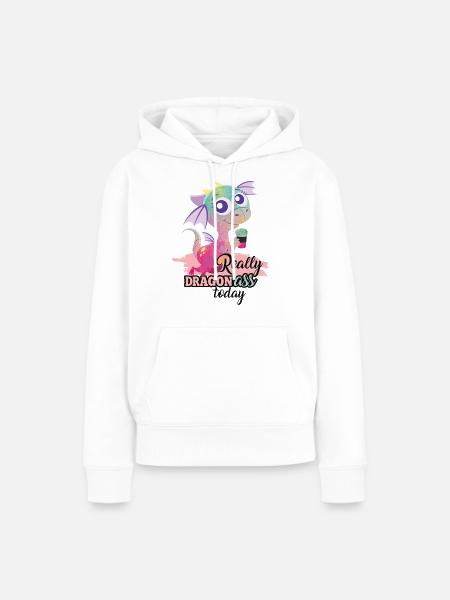 REALLY DRAGON - Frauen Premium Bio Hoodie - Weiß