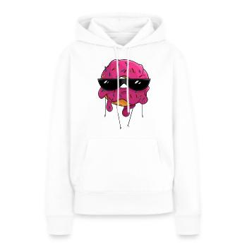 Délicieux beignet - Sweat à capuche Premium bio Femme - blanc - Devant - Julia (174cm)