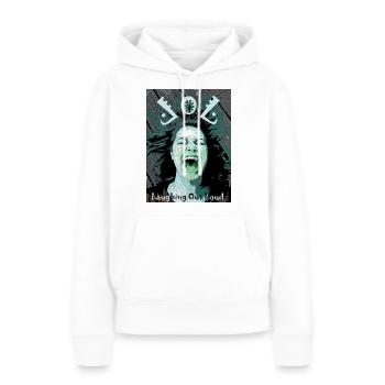 LOL - Sweat à capuche Premium bio Femme - blanc - Devant - Julia (174cm)