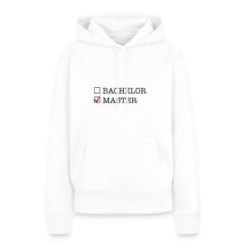 Master - Frauen Premium Bio Hoodie - Weiß - Vorne - Julia (174cm)