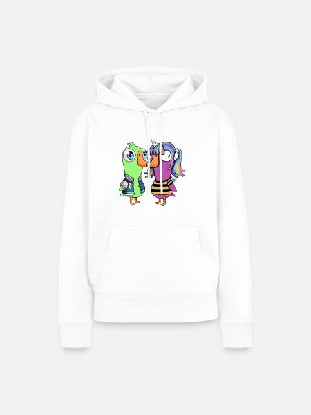 Mist Biene Steama - Frauen Premium Bio Hoodie - Weiß