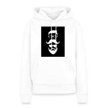 Zwei Freunde - Frauen Premium Bio Hoodie - Weiß - Vorne - Julia (174cm)