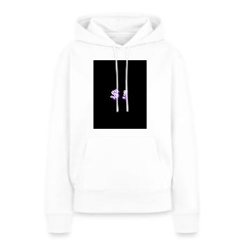 CASH - Frauen Premium Bio Hoodie - Weiß - Vorne - Julia (174cm)