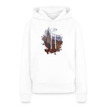 Stadt - Frauen Premium Bio Hoodie - Weiß - Vorne - Julia (174cm)