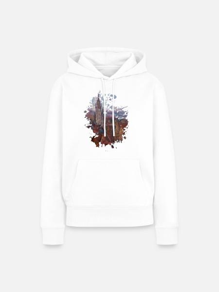 Stadt - Frauen Premium Bio Hoodie - Weiß